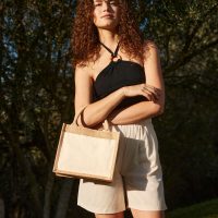 W425 Westford Mill Cotton Pocket Jute Gift Bag