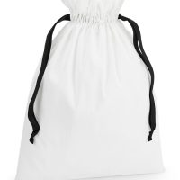 W121 Westford Mill Cotton Bag with Ribbon Cord (Var 02)
