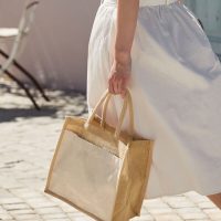 W483 Westford Mill Pocket Starch Jute Tote