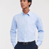 962M Russell Collection Men's L/Sleeve Herringbone Shirt (Var 02)