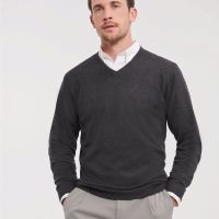 710M Russell Collection Men's V-Neck Knitted Pullover (Var 01)