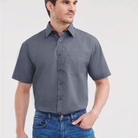 935M Russell Collection Men's S/Sleeve Polycotton Shirt (Var 02)