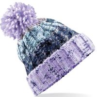B486 Beechfield  Corkscrew Pom Pom Beanie (Var 01)