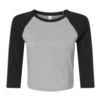 BE1200 Bella Women's Micro Rib 3/4 Raglan Tee (Var 02)