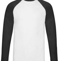61028 Fruit Of The Loom Men's Valueweight L/Sleeve Baseball T (Var 02)