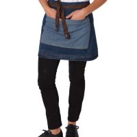 DP103B Dennys Denim Waist Apron with Contrasting Pocke (Var 02)